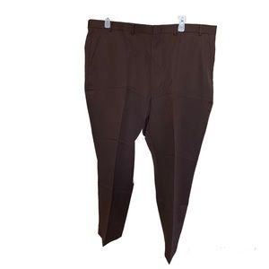 Towncraft Wrinkle Free Stain Release Pants 44 Cotton Blend Brown Men's